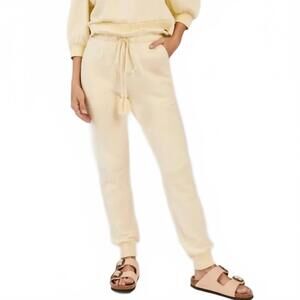 NEW SOMETHING NAVY meghan paperbag sweatpants in yellow